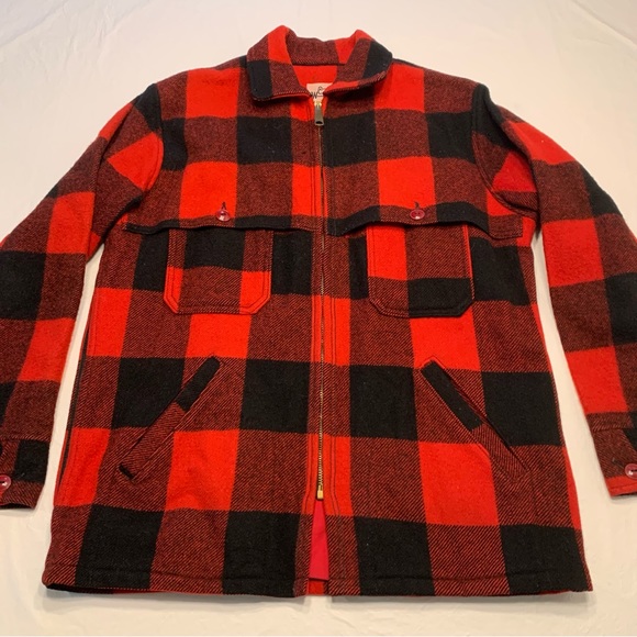 Woolrich Other - Vintage Woolrich Buffalo Plaid Wool Mackinaw Driving Jacket Car Coat Men’s 40